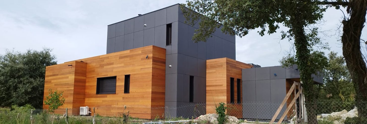 constructeur maison contemporaine bardage bois acier cubique 17100 saintes constructeur maison contemporaine bardage bois acier cubique 17100 saintes