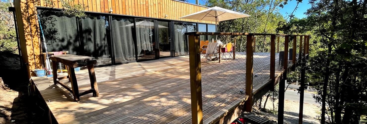 aménagement terrasse bois ipe maison vacance royan 17