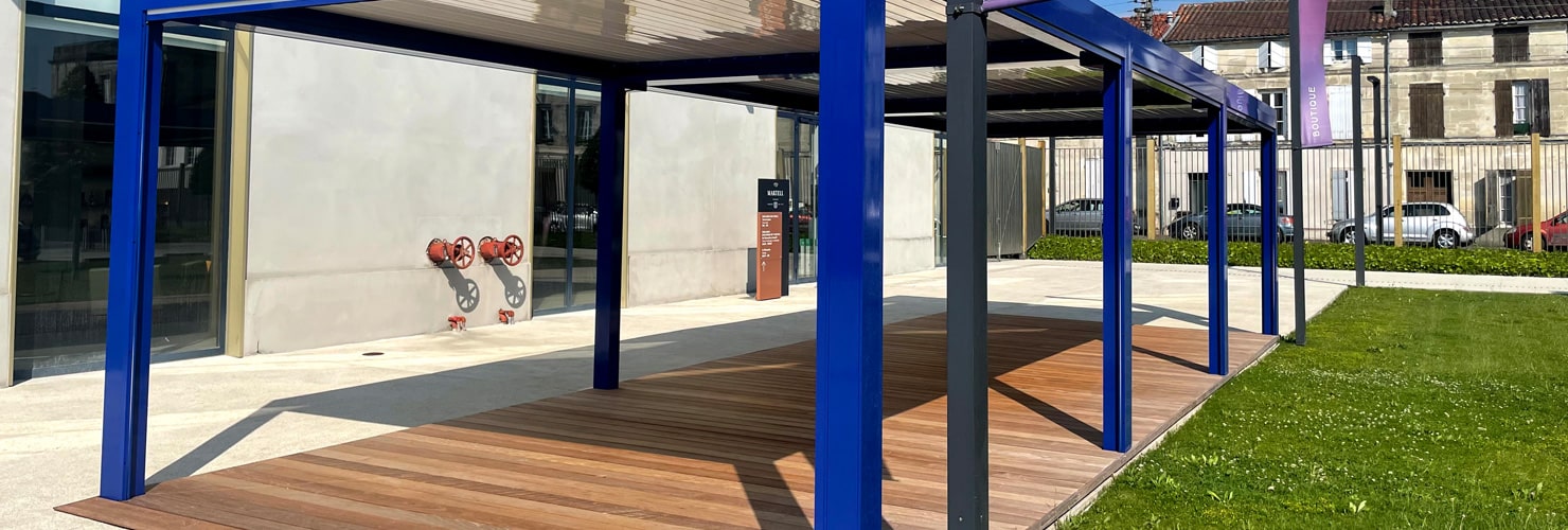 construction abri vélo bois métal société martel cognac