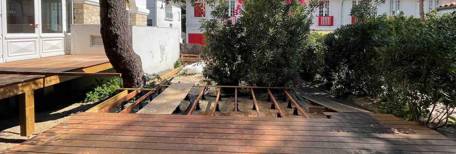 pose terrasse bois ipe maison Saint Georges de Didonne 17