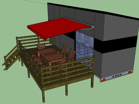 plan 3D tiny housse 2 mobile