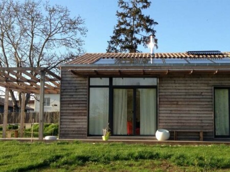 maison ossature bois bardage mélèze pergola lussant 17