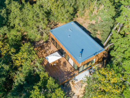 ossature bois maison dans la foret charente maritime