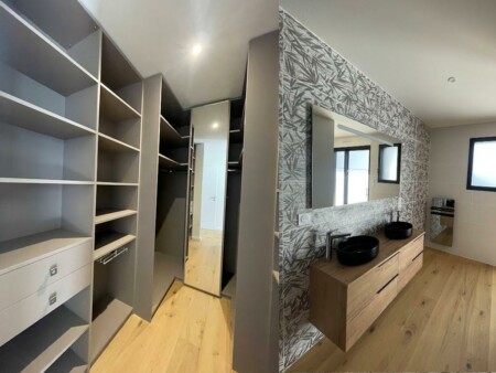 amenagement salle de bain dressing bois