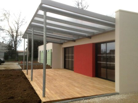 terasse accacia jonzac pergola acier zingué