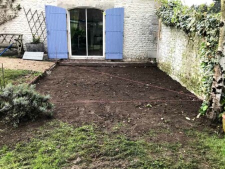 décaissement pose nouvelle terrasse