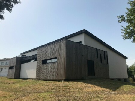 chantier bois finalisé du dojo de cozes