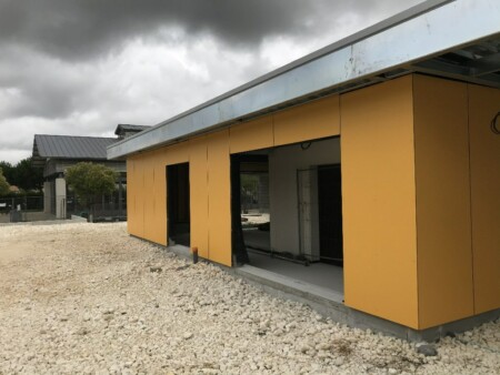 locaux commerciaux pose bardage bois arvert 17530