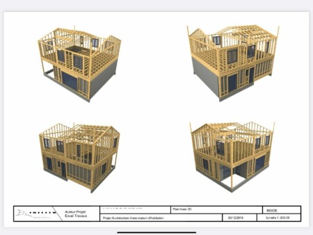 plan maison bois 2 etages