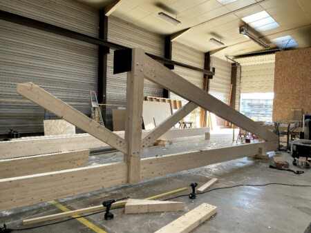 assembage poutre charpente bois atelier vivanbois