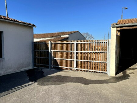 pose portail bois structure acier 17