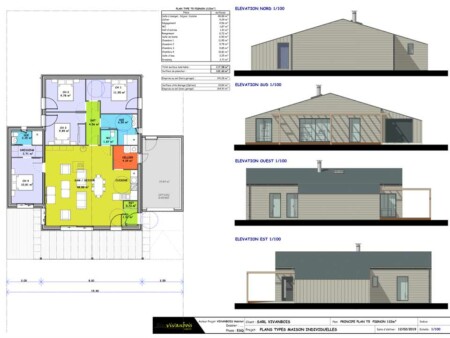 plan maison T5 117m2