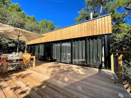 terrasse bois baie vitree maison neuve 17570 Saint Augustin