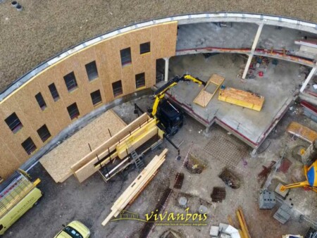vue chantier rénovation façade bois locaux cda saintes